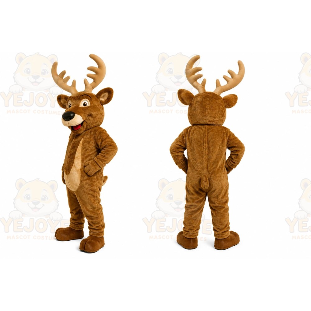 Brown Reindeer Mascot Costume