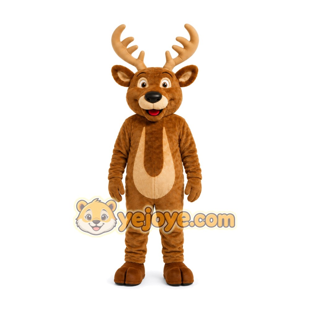 Brown Reindeer Mascot Costume Brown Reindeer Mascot Costume