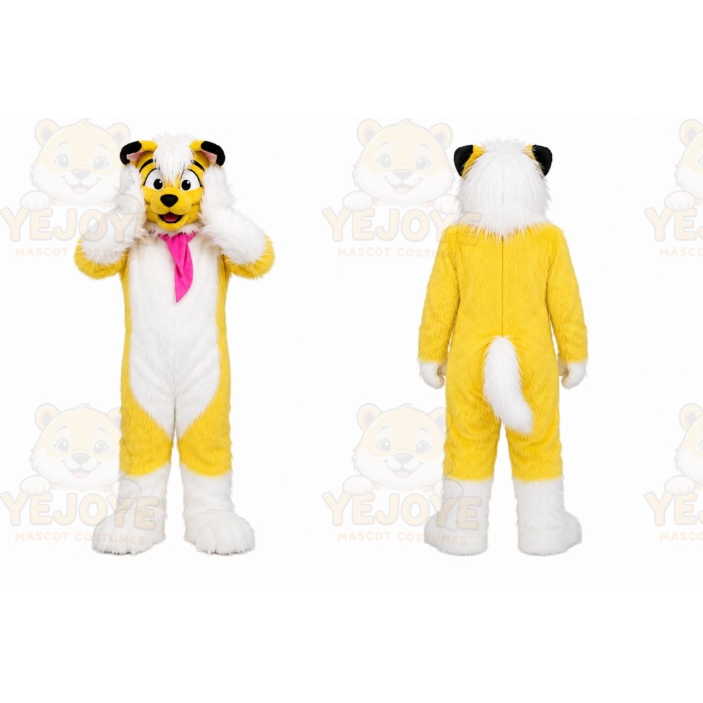 Yellow Husky Mascot Costume