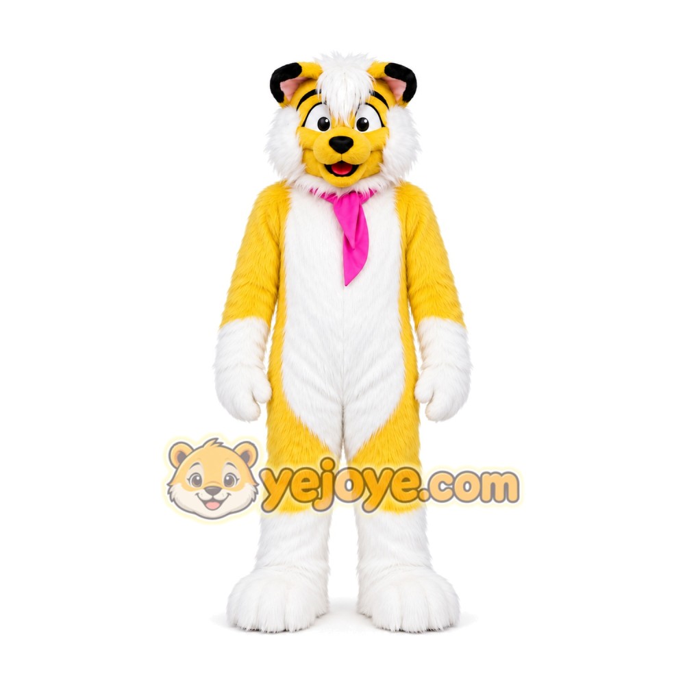 Yellow Husky Mascot Costume Yellow Husky Mascot Costume