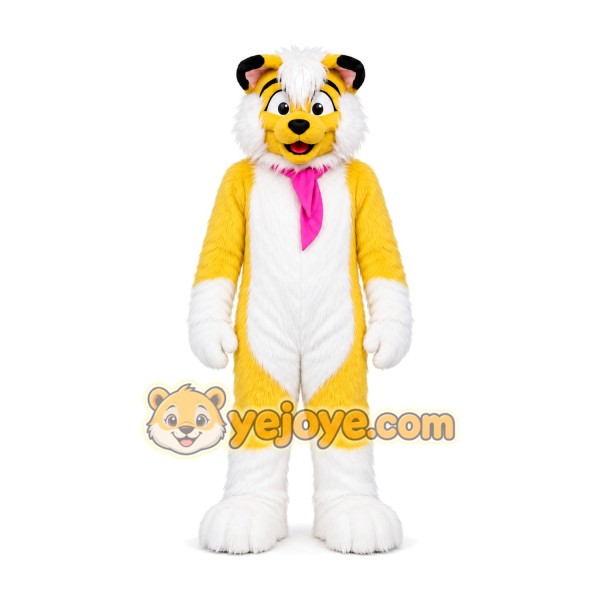 Yellow Husky Mascot Costume