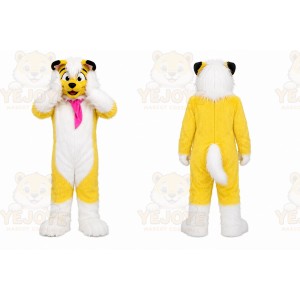 Yellow Husky Mascot Costume