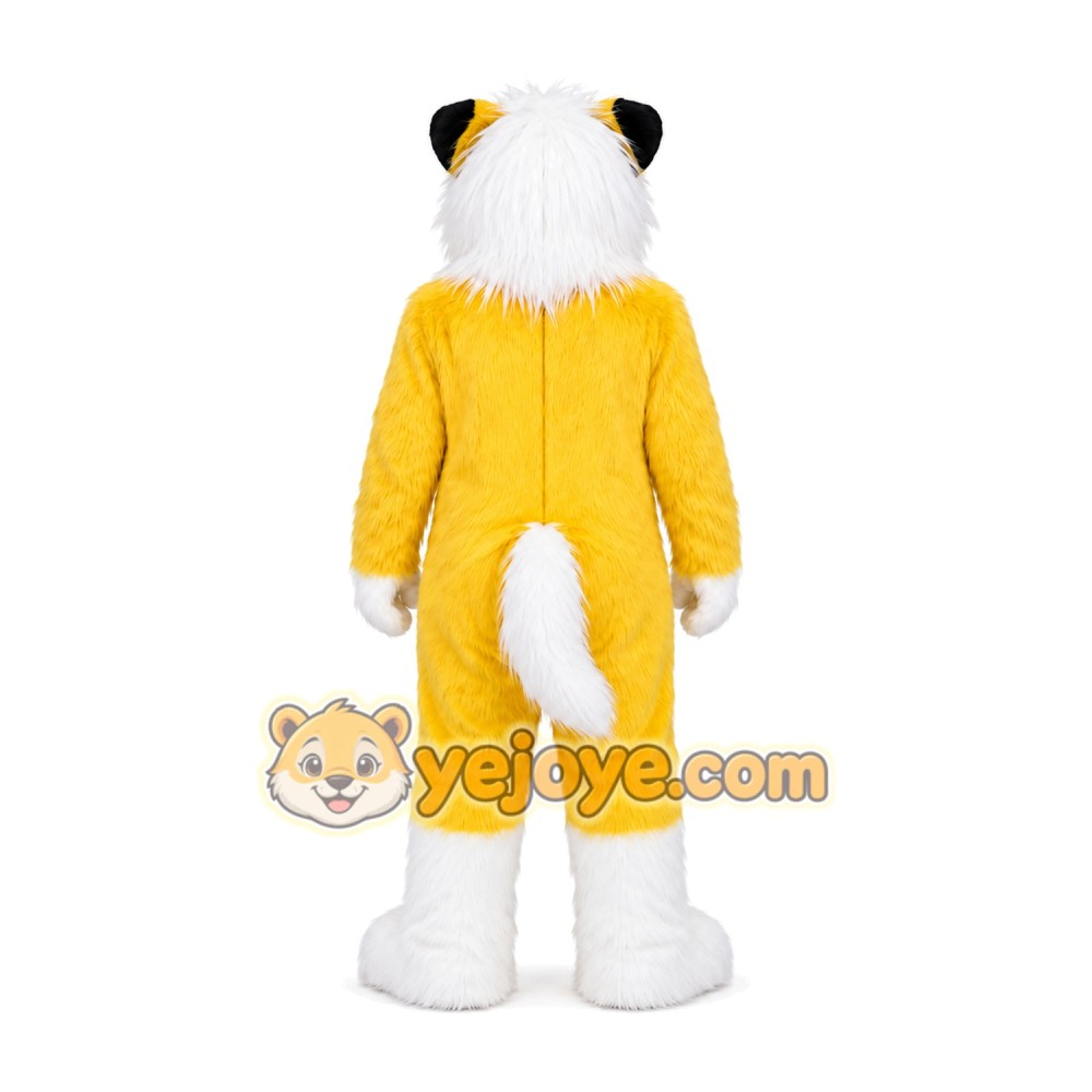 Yellow Husky Mascot Costume Yellow Husky Mascot Costume