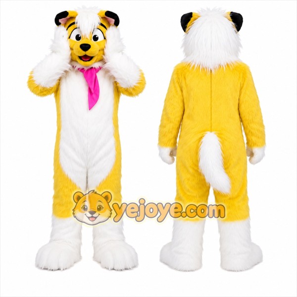 Yellow Husky Mascot Costume