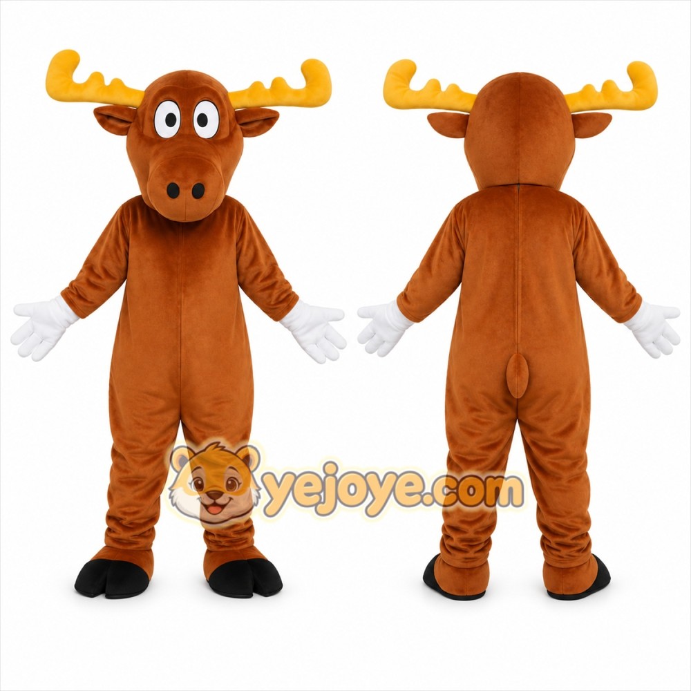 Brown Moose Mascot Costume Brown Moose Mascot Costume