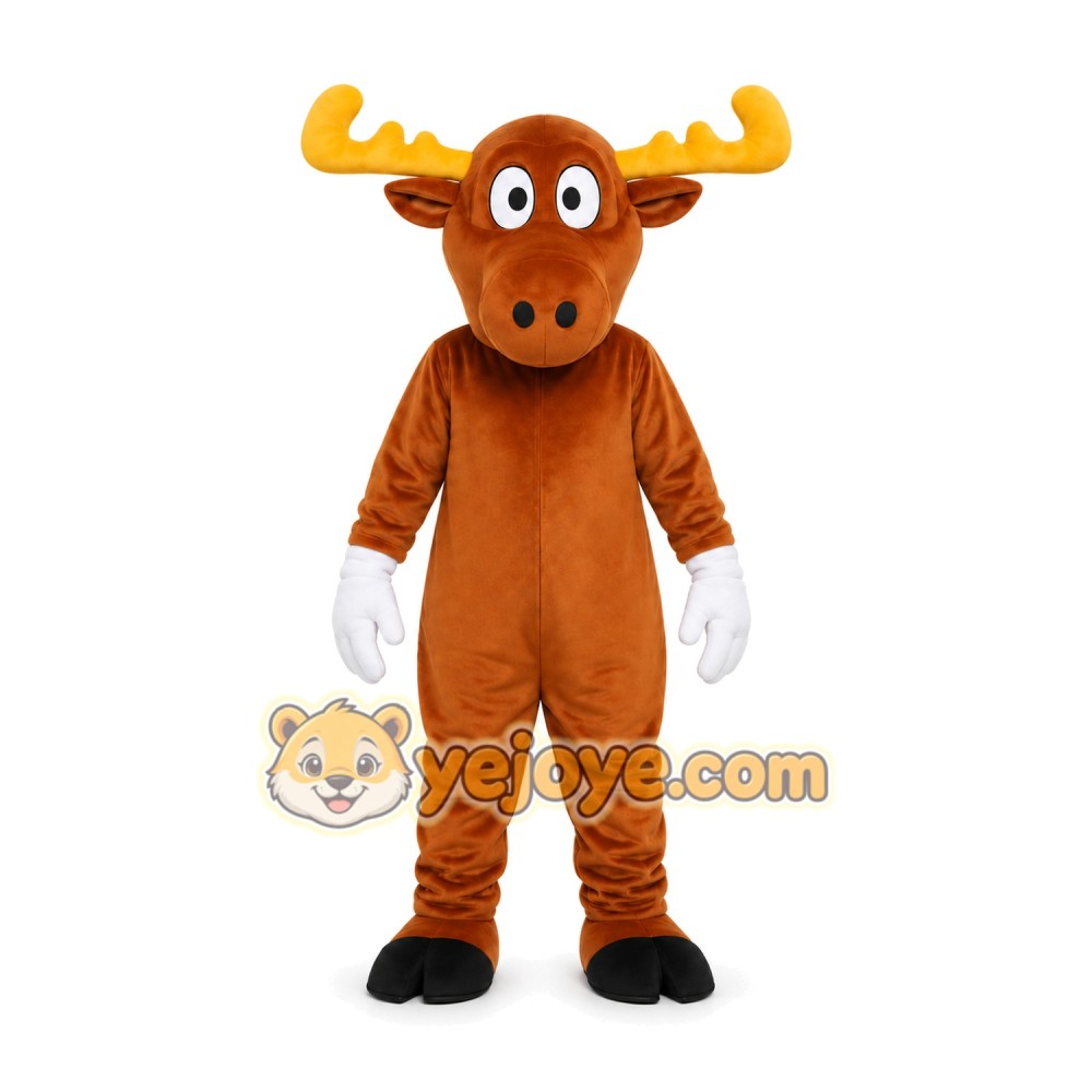 Brown Moose Mascot Costume Brown Moose Mascot Costume
