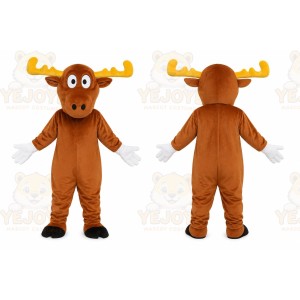 Brown Moose Mascot Costume