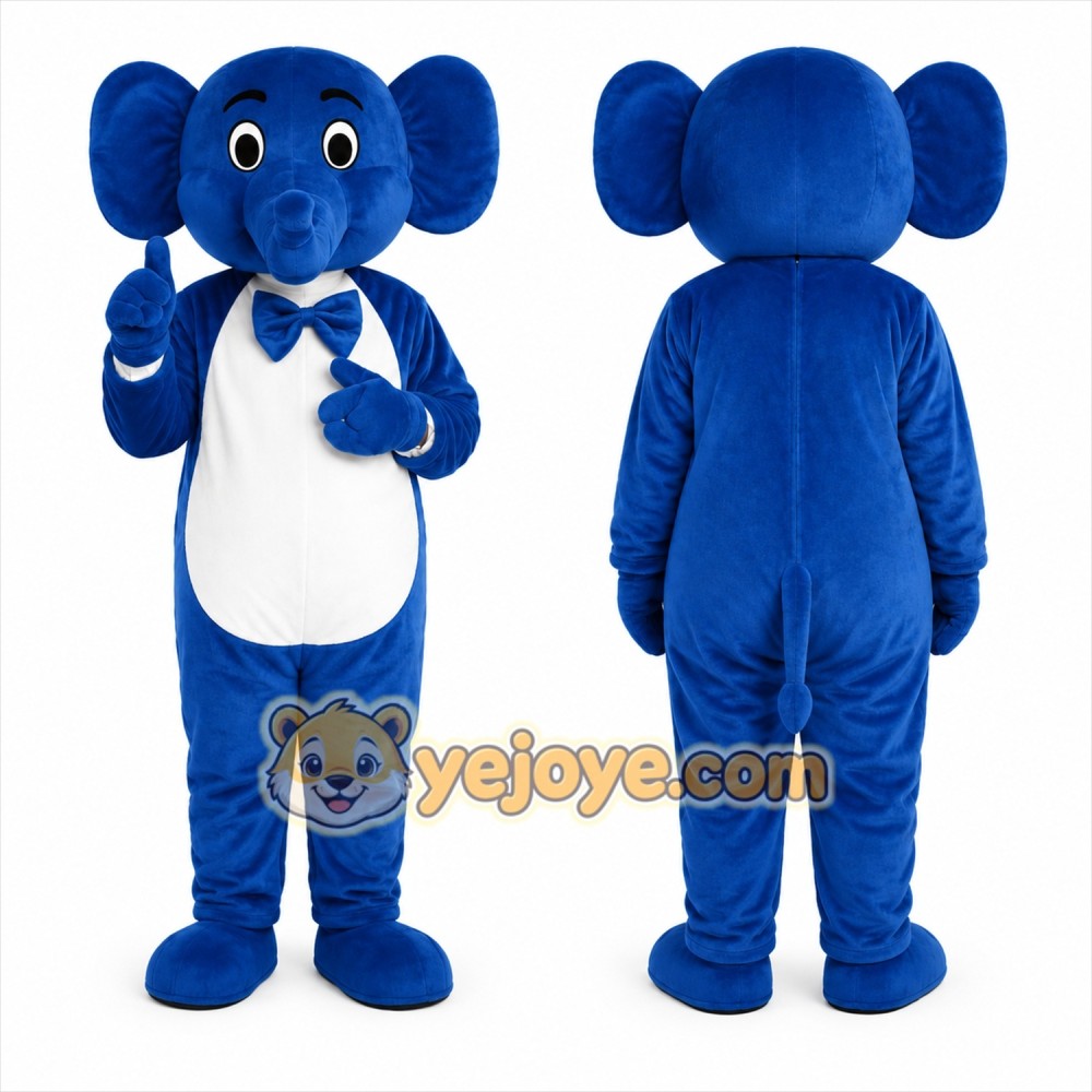 Blue Elephant Mascot Costume Blue Elephant Mascot Costume