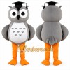 Gray Owl Mascot Costume Gray Owl Mascot Costume
