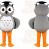 Gray Owl Mascot Costume