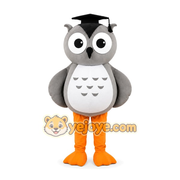 Gray Owl Mascot Costume