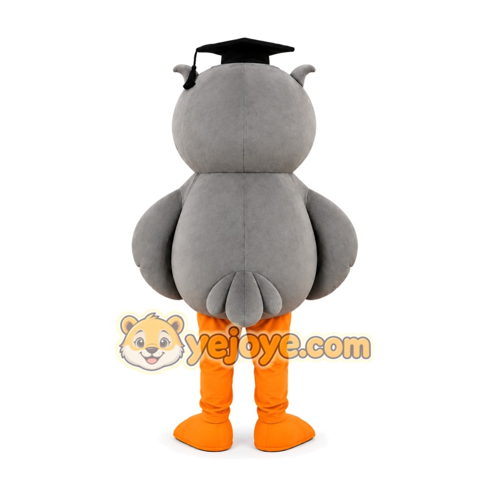 Gray Owl Mascot Costume Gray Owl Mascot Costume