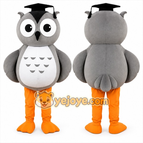 Gray Owl Mascot Costume