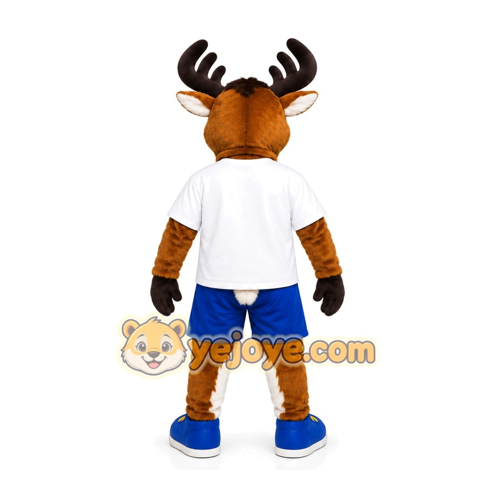 Brown Moose Sports Mascot Costume Brown Moose Sports Mascot Costume