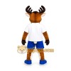 Brown Moose Sports Mascot Costume Brown Moose Sports Mascot Costume