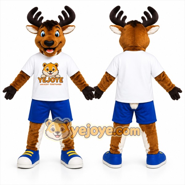 Brown Moose Sports Mascot Costume
