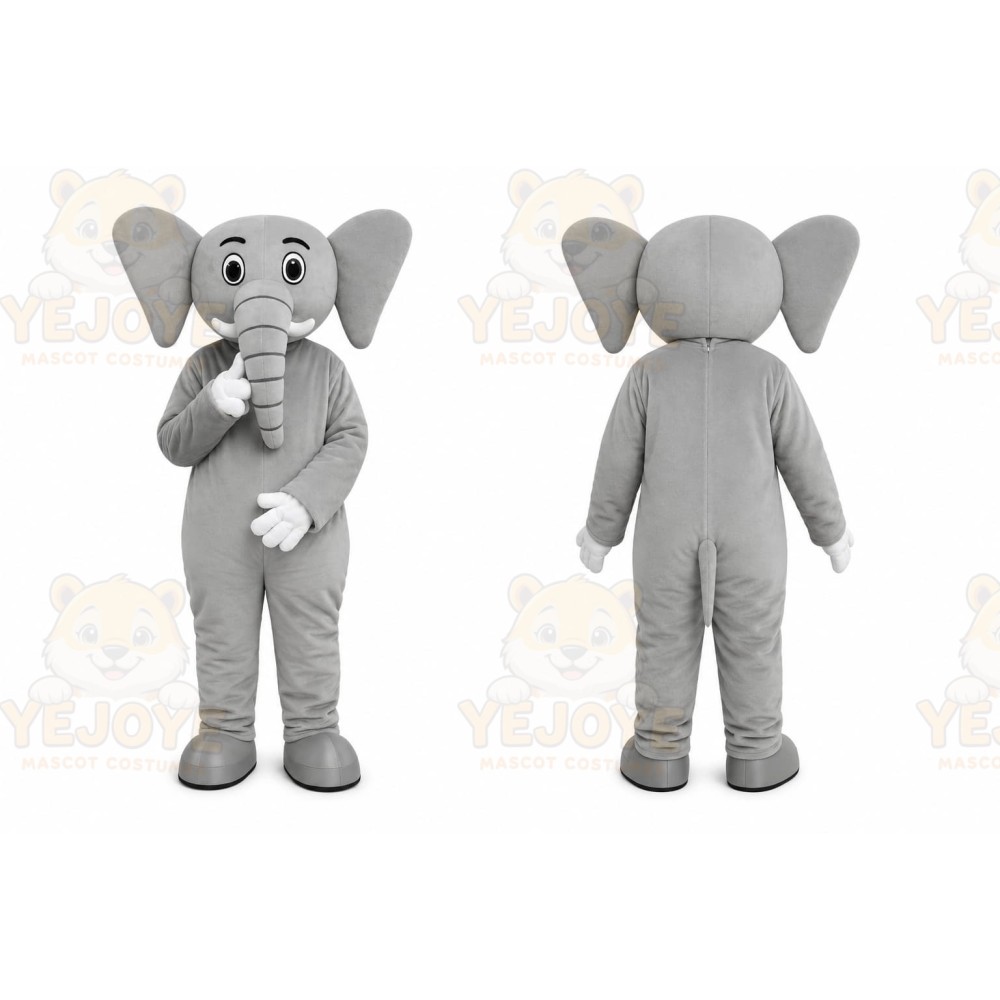 Gray Elephant Mascot Costume