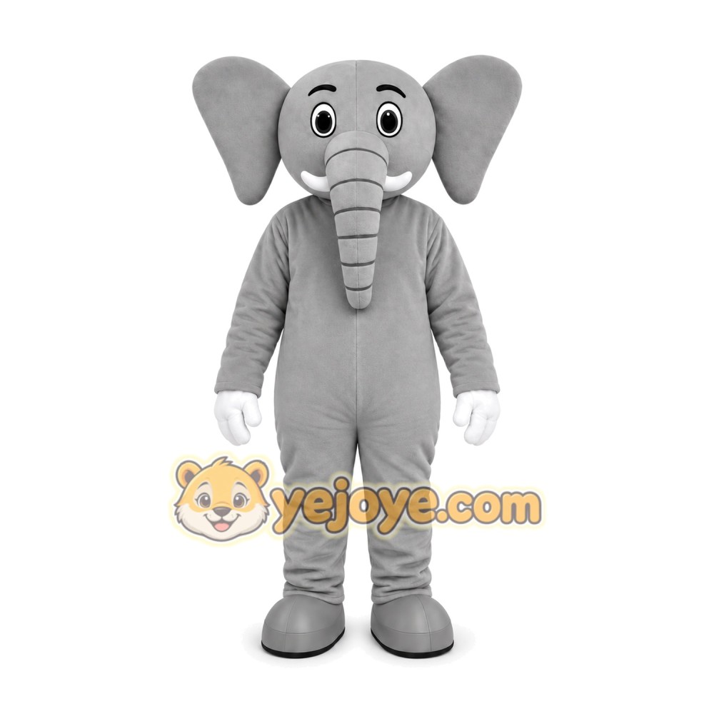 Gray Elephant Mascot Costume Gray Elephant Mascot Costume