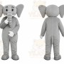 Gray Elephant Mascot Costume