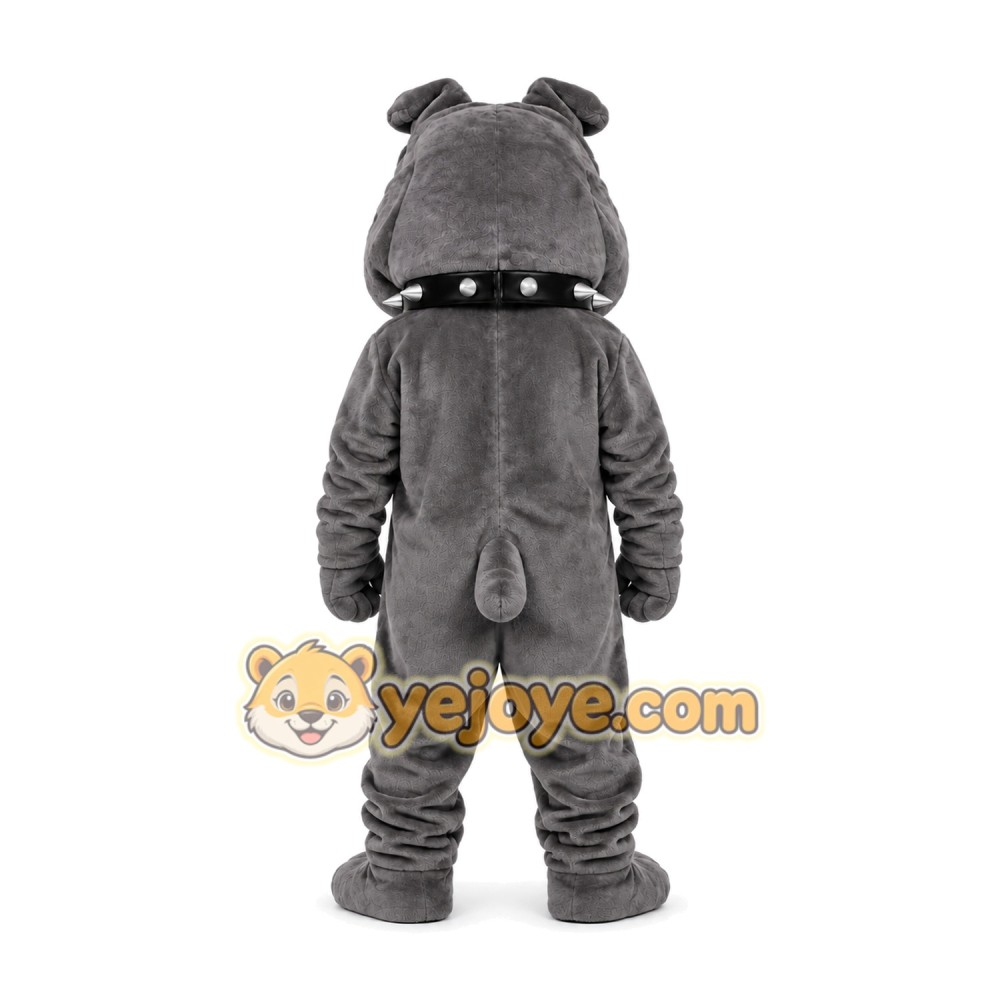 Gray Bulldog Mascot Costume Gray Bulldog Mascot Costume