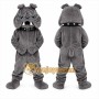 Gray Bulldog Mascot Costume