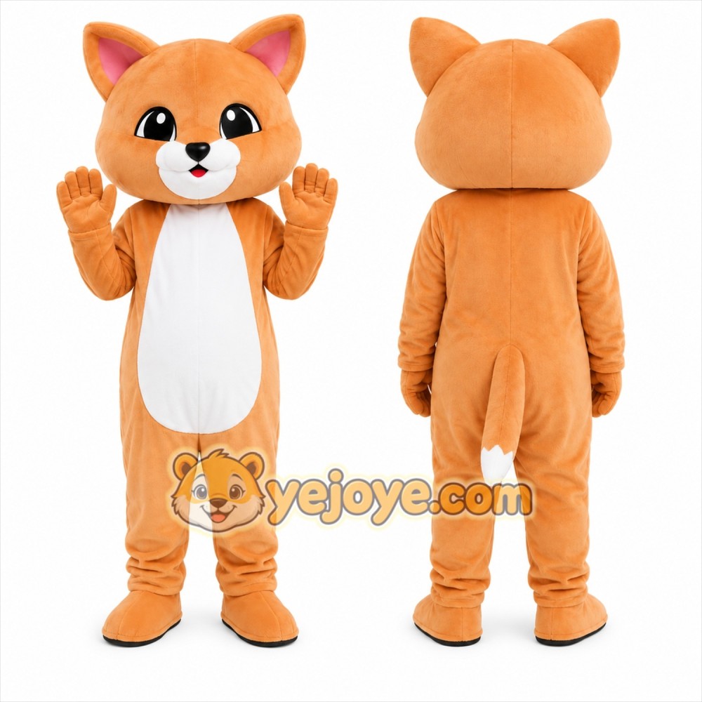Orange Fox Mascot Costume Orange Fox Mascot Costume