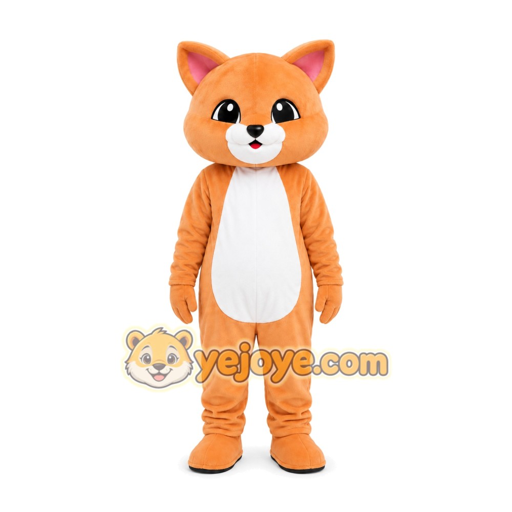 Orange Fox Mascot Costume Orange Fox Mascot Costume