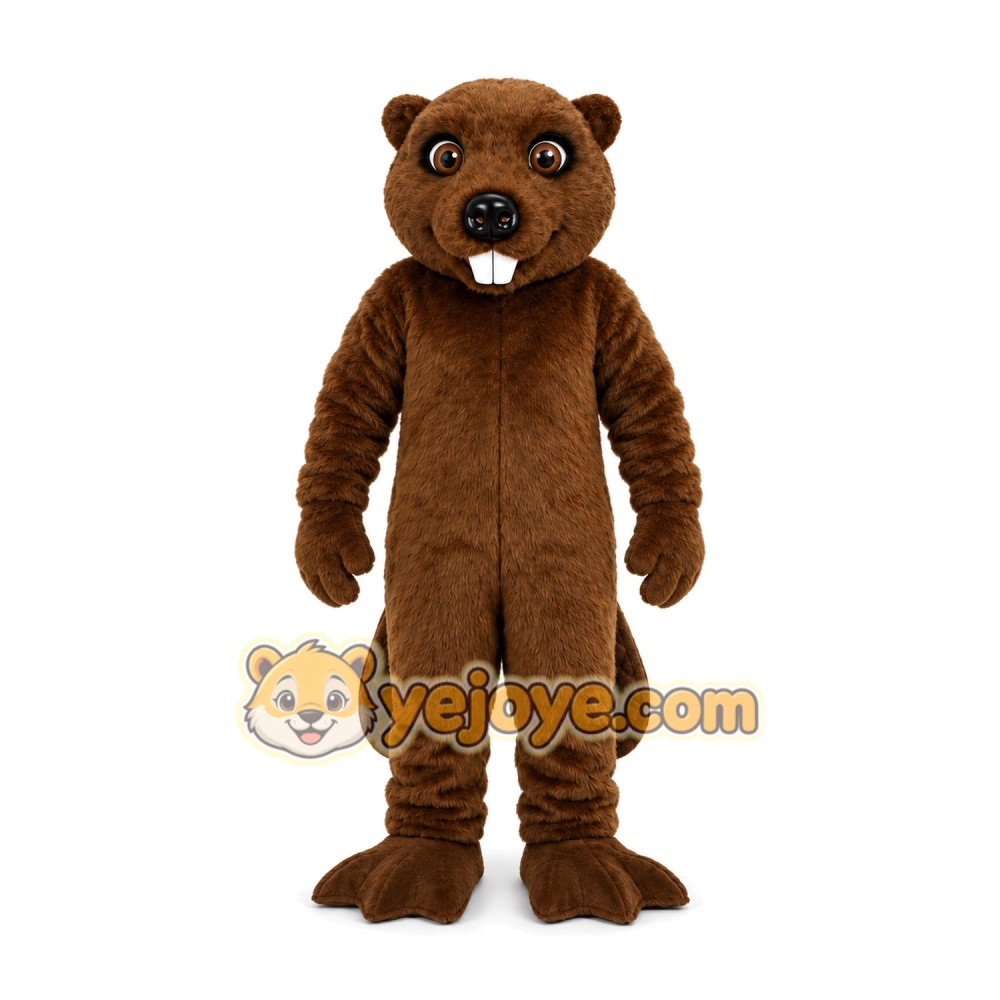 Brown Beaver Mascot Costume Brown Beaver Mascot Costume