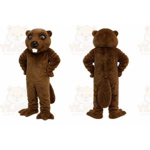 Brown Beaver Mascot Costume