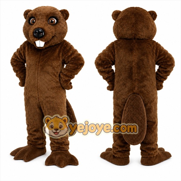 Brown Beaver Mascot Costume