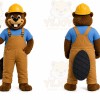 Construction Beaver Mascot Costume