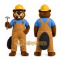 Construction Beaver Mascot Costume