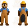 Construction Beaver Mascot Costume