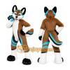 Brown Husky Mascot Costume Brown Husky Mascot Costume