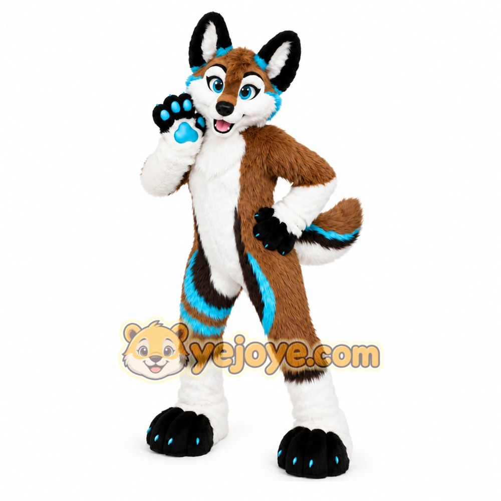 Brown Husky Mascot Costume Brown Husky Mascot Costume