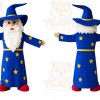 Blue Wizard Mascot Costume