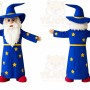 Blue Wizard Mascot Costume