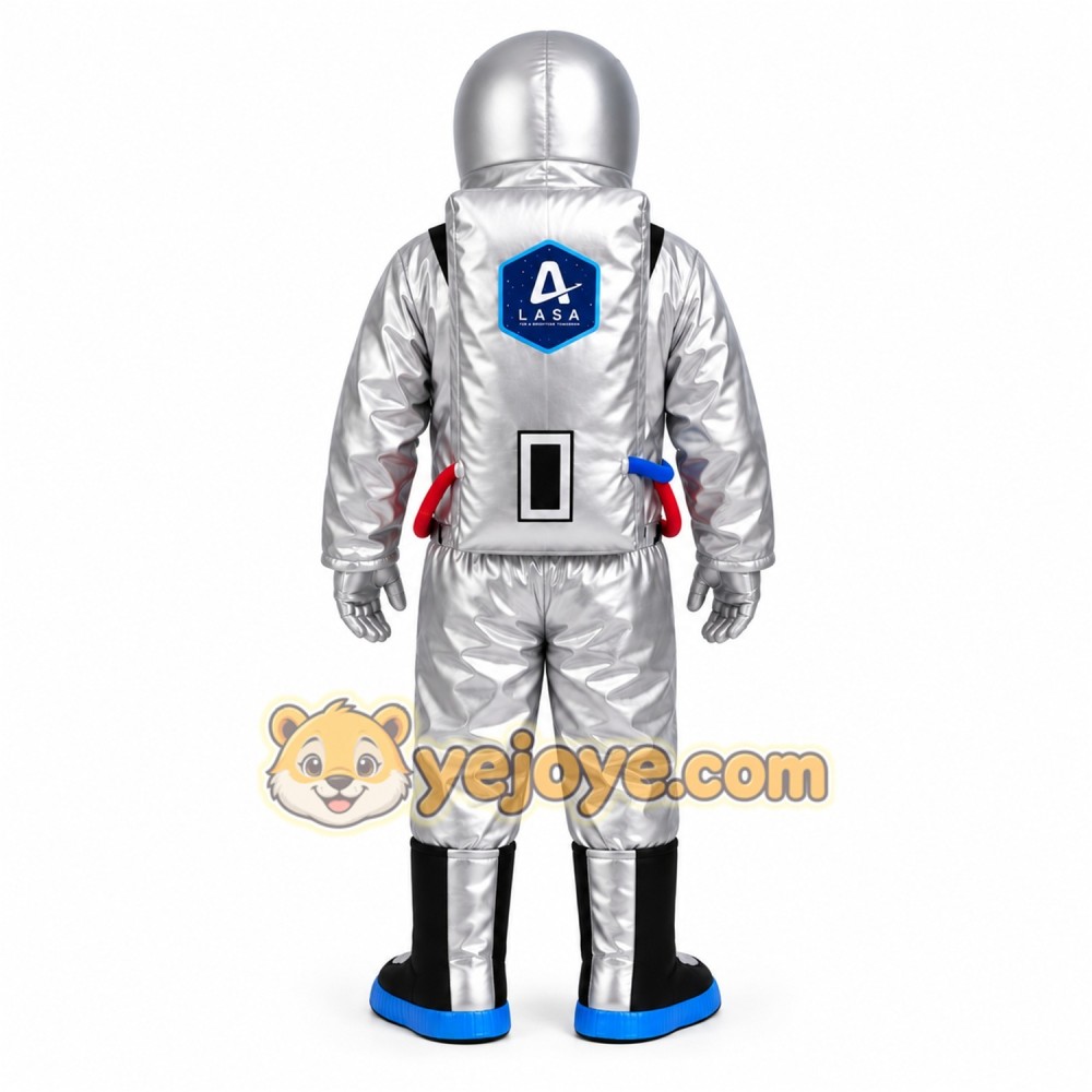 Silver Astronaut Mascot Costume Silver Astronaut Mascot Costume