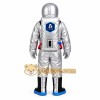 Silver Astronaut Mascot Costume Silver Astronaut Mascot Costume