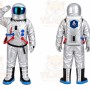 Silver Astronaut Mascot Costume