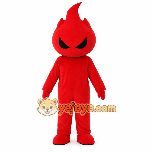 Red Flame Mascot Costume