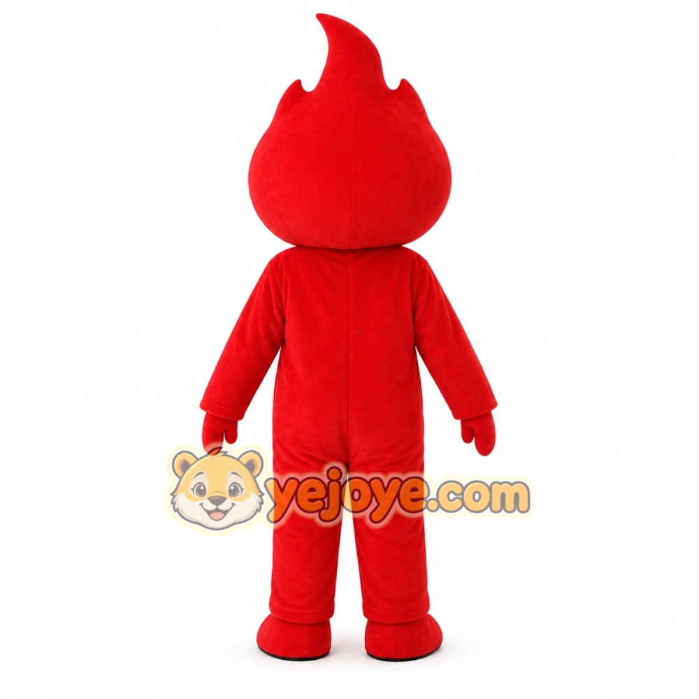 Red Flame Mascot Costume