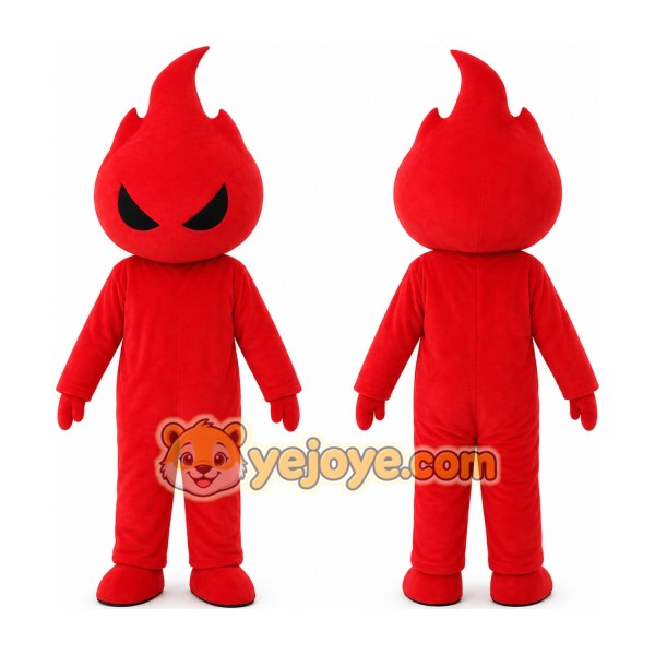 Red Flame Mascot Costume