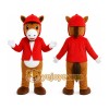 Red Horse Hoodie Mascot Costume Red Horse Hoodie Mascot Costume