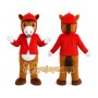 Red Horse Hoodie Mascot Costume