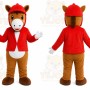 Red Horse Hoodie Mascot Costume