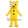 Yellow Bear Button Mascot Costume Yellow Bear Button Mascot Costume