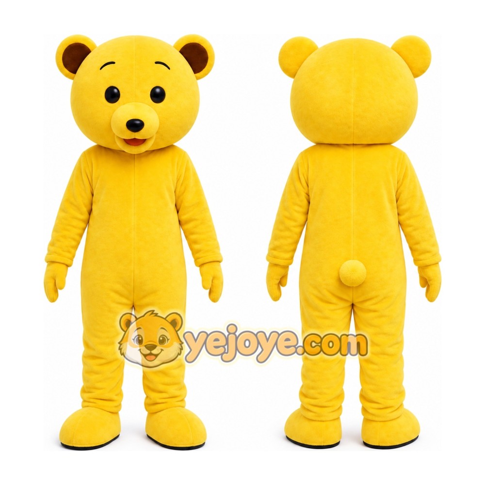 Yellow Bear Mascot Costume Yellow Bear Mascot Costume
