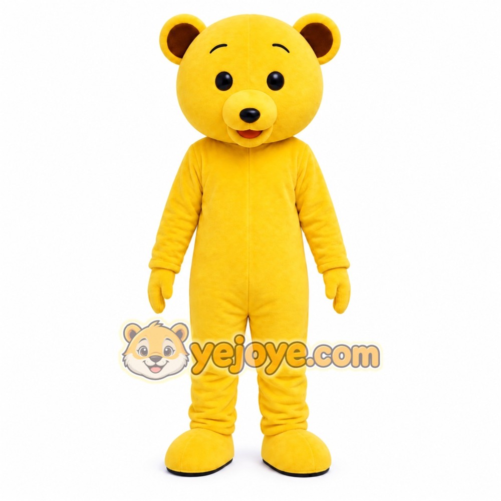 Yellow Bear Mascot Costume Yellow Bear Mascot Costume