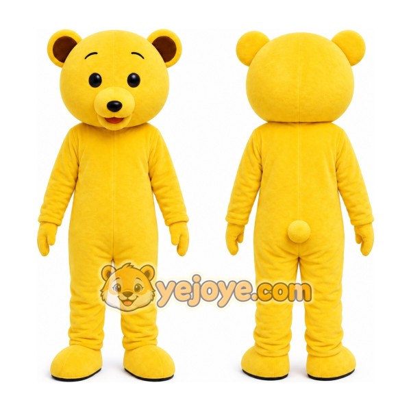 Yellow Bear Mascot Costume